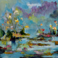 CHINESE LANTERNS 90x90cms SOLD